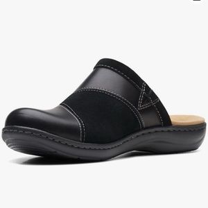 Clarks Black Mules